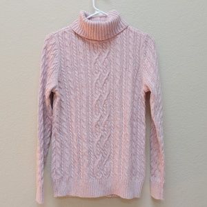 Women's pink turtleneck sweater size M